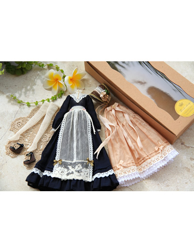Classical Apron Dress(紺色) 写真1