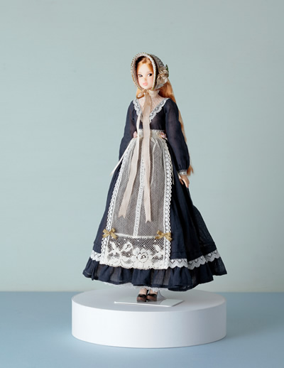Classical Apron Dress(紺色) 写真2