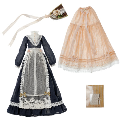 Classical Apron Dress(紺色) 写真3